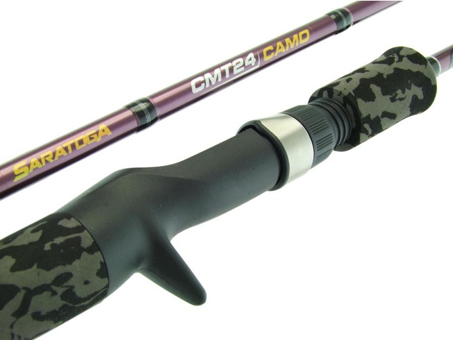 SARATOGA Graphite CMT24 Baitcast CAMO 6'0 2-4kg 2pc Baitcaster Barra Fishing Rod 1