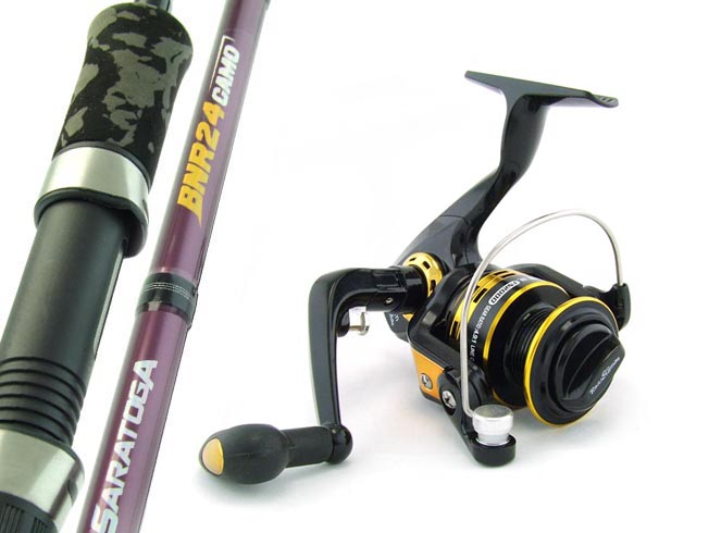 SARATOGA 6'6 3-5kg Graphite Spinning Fishing Rod and Reel Combo Bream Trout