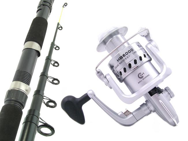 SARATOGA 8'0 12kg Telescopic Spinning Fishing Rod and Reel Combo Travel Presale