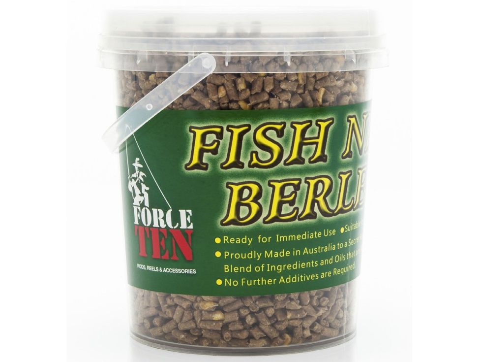 Force Ten Fish Burley Nibbles Attracting Bait Bucket 1kg Fishing Tackle