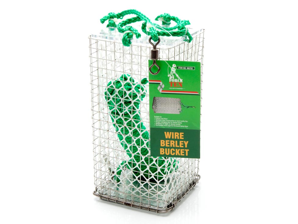 FORCE TEN Fishing Berley Cage Weighted Stainless Steel Wire Bait Burley Pot