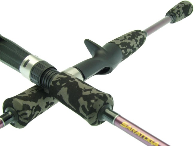 SARATOGA Graphite CMT24 Baitcast CAMO 6'0 2-4kg 2pc Baitcaster Barra Fishing Rod 4