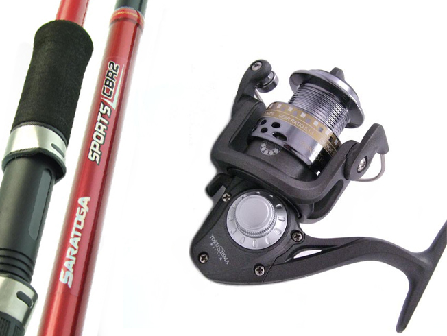 SARATOGA 6'6 3-5kg Spinning Fishing Rod and Reel Combo Flathead Bream Trout