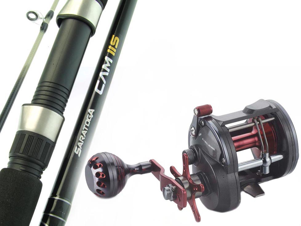 SARATOGA 6'6 15kg Overhead Trolling Jigging Fishing Rod and Reel Combo Snapper