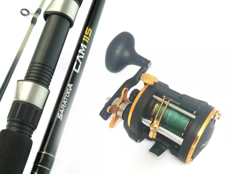 SARATOGA 6'6 15kg Game Boat Trolling Jigging Overhead Fishing Rod and Reel Combo