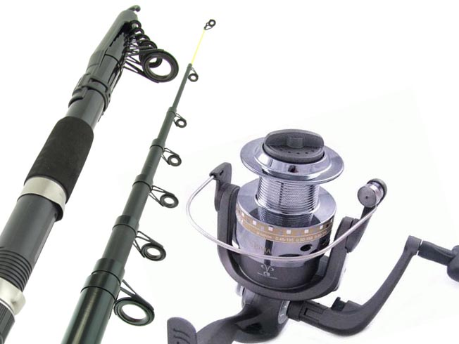 SARATOGA Telescopic 10'0 15kg Surf Spinning Fishing Rod and Reel Combo Salmon