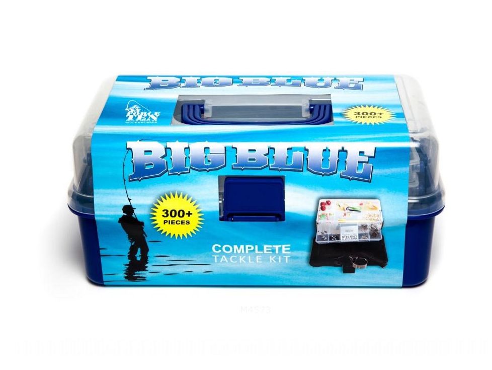 Force Ten Big Blue 300 piece Fishing Tackle Hook Lures Kit Box with 2 Tray Boxes