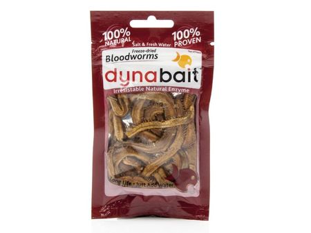 Dynabait Dry Bloodworms Natural Enzyme Fishing Dry Bait Salt Fresh Water