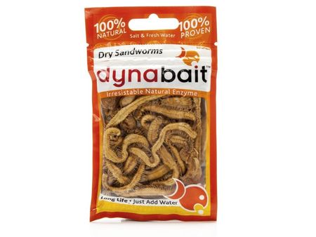 Dynabait Dry Sandworms Natural Enzyme Fishing Dry Bait Salt Fresh Water