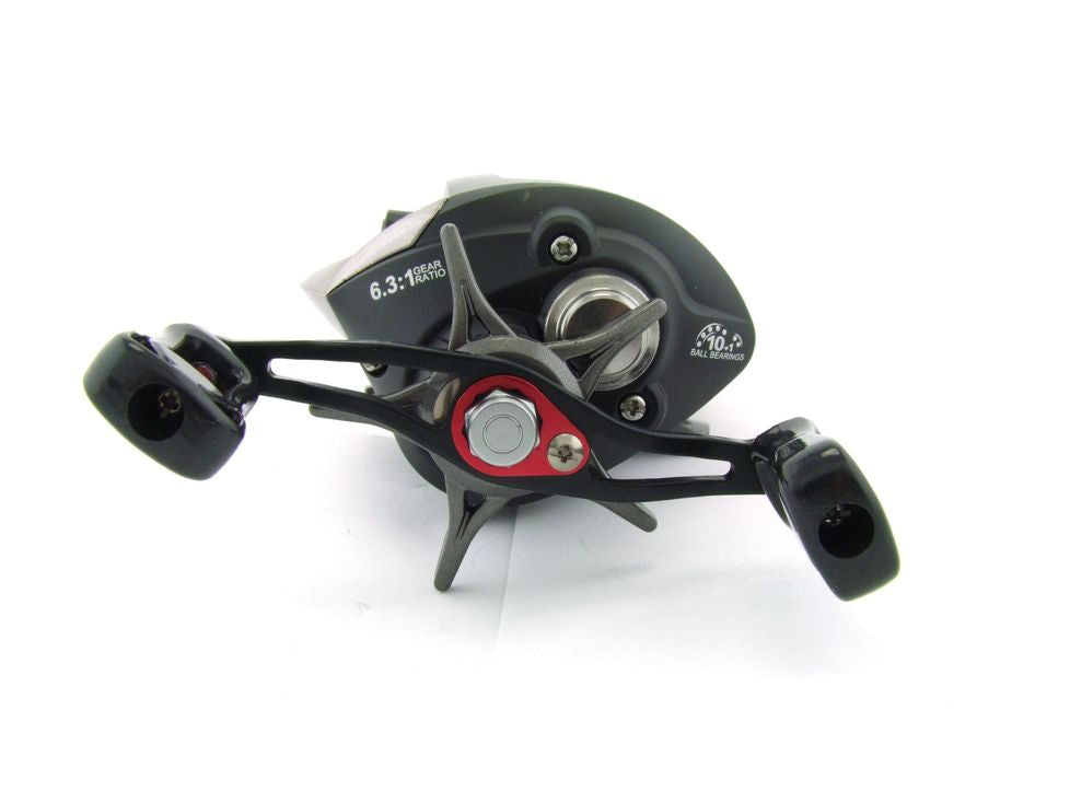 SARATOGA Low Profile Baitcaster 10BB Fishing Reel MAG Brake Left Handed